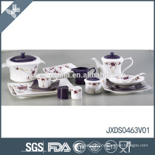 Porcelain wholesale flower decal pakistan color stoneware dinner set